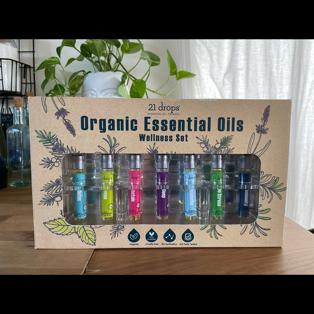 21 Drops Organic Essential Oils Wellness Set